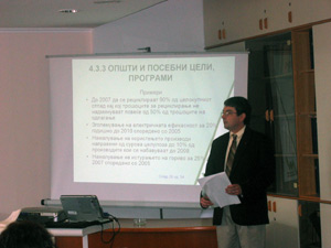 A man giving a presentation.